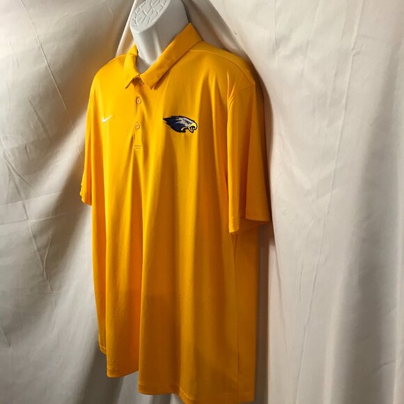 Nike Eagle Head Mascot Activewear Athletic Sport Cut Polo Shirt - Picture 5 of 6